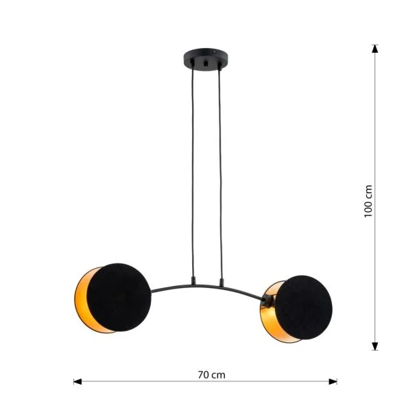 EMIBIG 1325/2 LAMPA WISZĄCA MOTIF 2 BLACK/GOLD