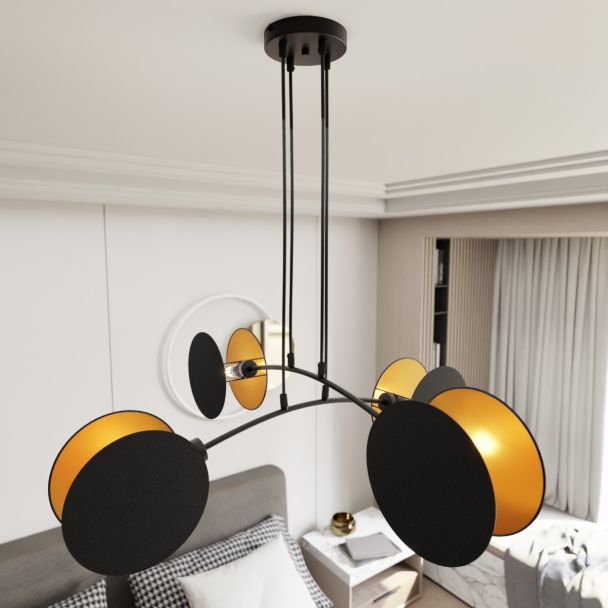 EMIBIG 1325/4 LAMPA WISZĄCA MOTIF 4 BLACK/GOLD