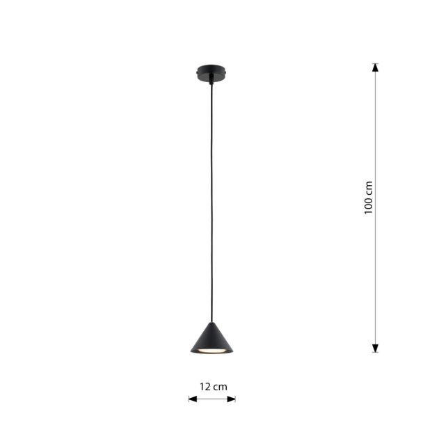 EMIBIG 1330/1 LAMPA WISZĄCA ELIT 1 BLACK