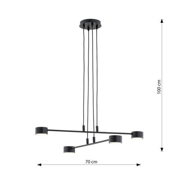 EMIBIG 1339/4 LAMPA WISZĄCA MODUS 4 BLACK