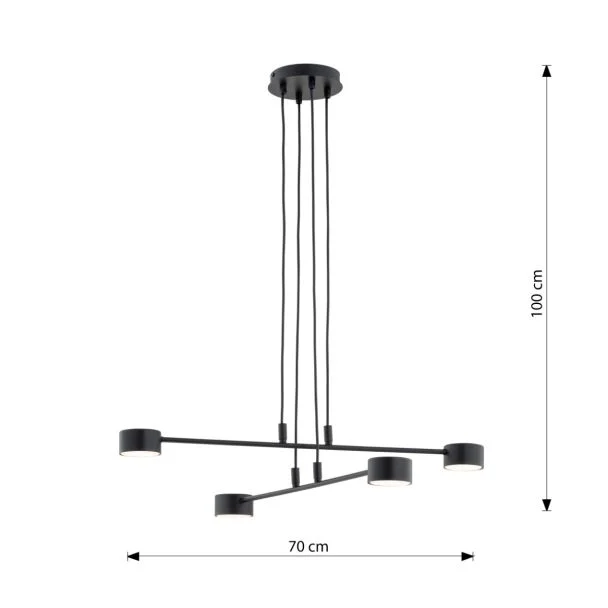 EMIBIG 1339/4 LAMPA WISZĄCA MODUS 4 BLACK