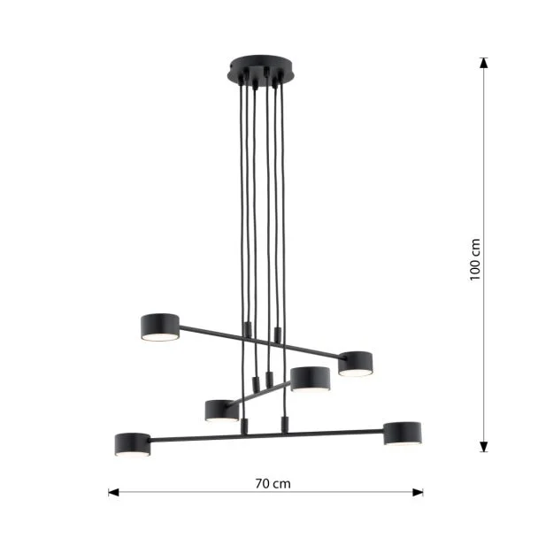 EMIBIG 1339/6 LAMPA WISZĄCA MODUS 6 BLACK