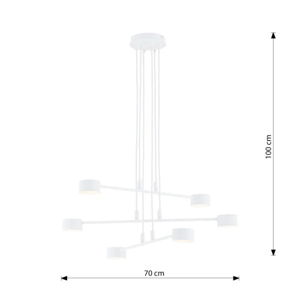 EMIBIG 1340/6 LAMPA WISZĄCA MODUS 6 WHITE