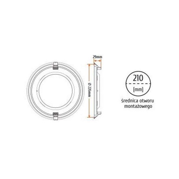 INQ DLR040WW OPRAWA LED p/t DOWNLIGHT LARS okrągła 18W 830 1340lm IP20 slim