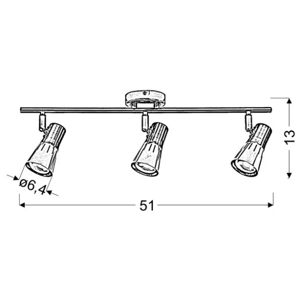 CANDELLUX 93-94769 ARENA LISTWA 3*40W R50 E14 ZŁOTO PATYNA