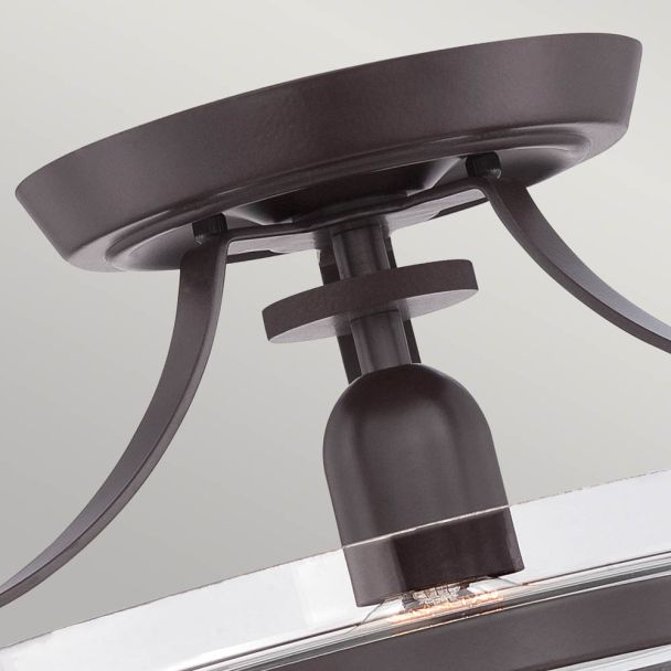 ELSTEAD Penn Station QZ-PENN-STATION-F-WT 1 Light Semi Flush - Western Bronze