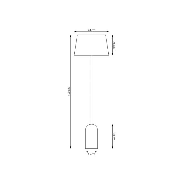 EMIBIG 1420/LP1 PEARL LP GRAY lampa podłogowa