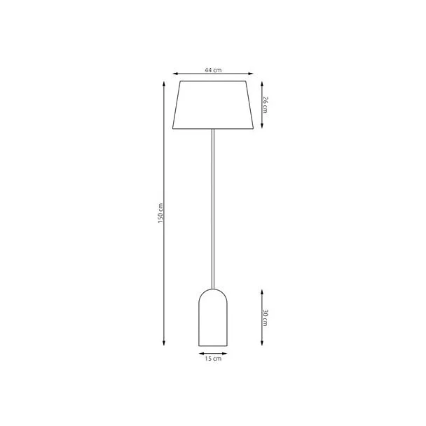 EMIBIG 1420/LP1 PEARL LP GRAY lampa podłogowa