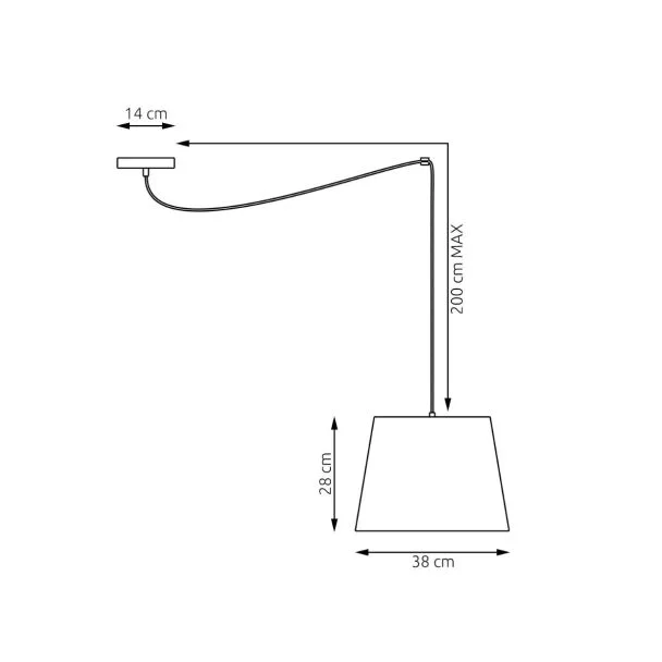 EMIBIG 1423/1 ASCOT 1 BEIGE lampa wisząca