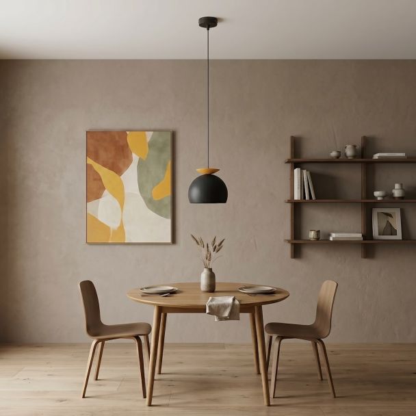 EMIBIG 1754/1 GEO 1 BLACK ORANGE Lampa wisząca