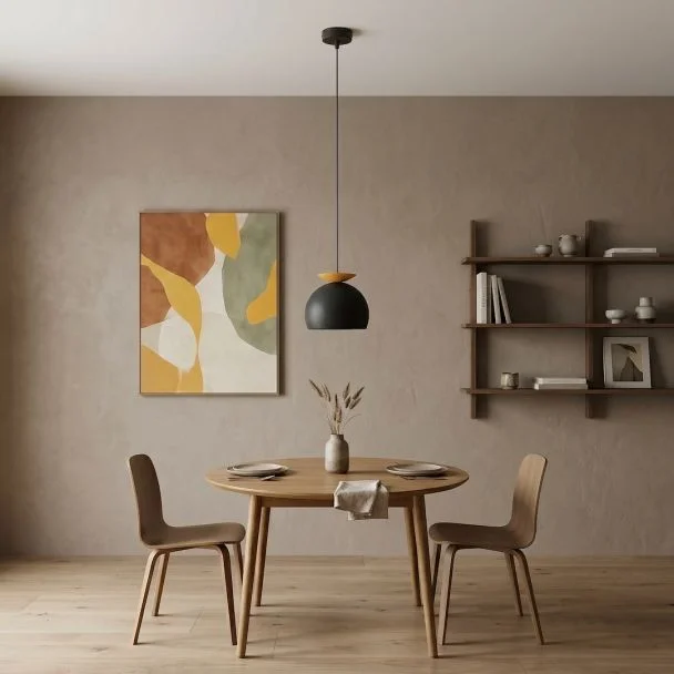 EMIBIG 1754/1 GEO 1 BLACK ORANGE Lampa wisząca