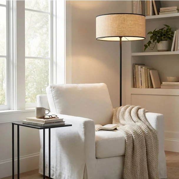 EMIBIG 1654/LP1 ECO LP1 BL RATTAN LAMPA PODŁOGOWA