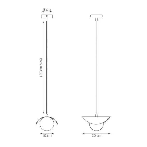 EMIBIG 1490/1 RITUAL 1 BLACK Lampa wisząca