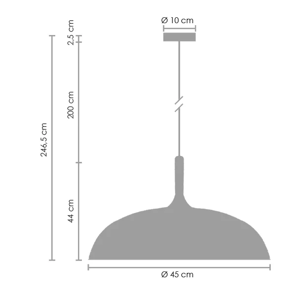 Step into Design ST-5219 black Lampa wisząca SAUCER czarna 45 cm
