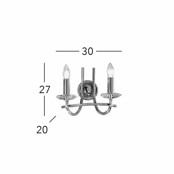 KOLARZ 330.62.8C IMPERIAL lampa ścienna