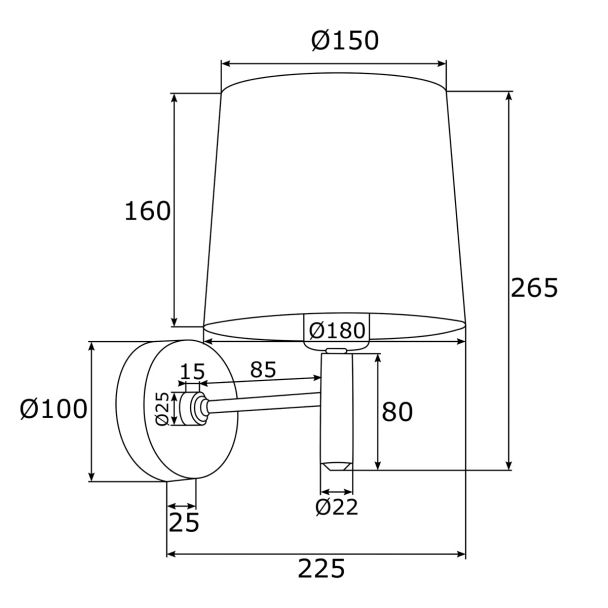 ARGON PONTE PLUS 4729 kinkiet 1 pł.