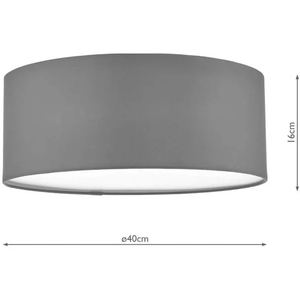 DAR CIE5239 CIERRO 3LT 40CM FLUSH GREY