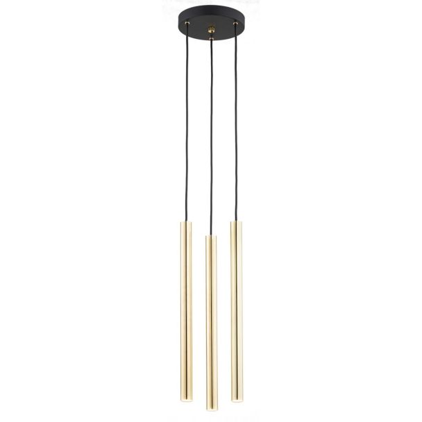 ARGON 6191 lampa wisząca 3 pł. mosiądz,czarny