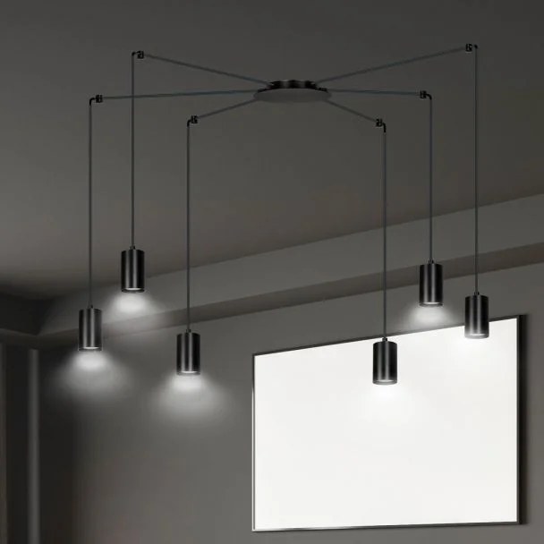 EMIBIG 524/6 LAMPA WISZĄCA TRAKER 6 BL/BLACK
