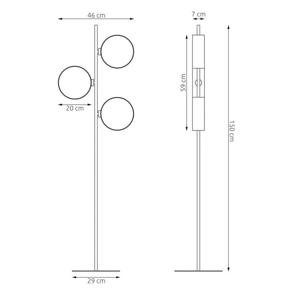 EMIBIG 1562/LP3 DRUMZ LP3 BLACK Lampa podłogowa