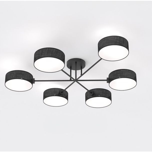EMIBIG 1568/6 MAGA 6 BLACK Lampa sufitowa
