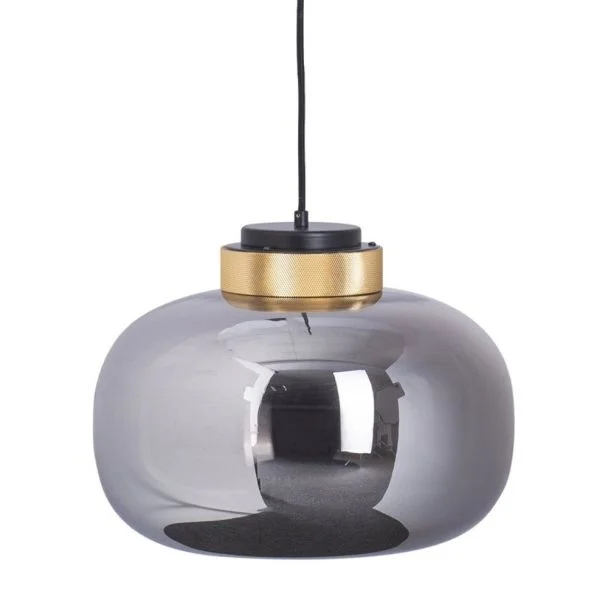 Step into Design 9969P/B smoky Lampa wisząca BOOM LED szaro złota 35 cm