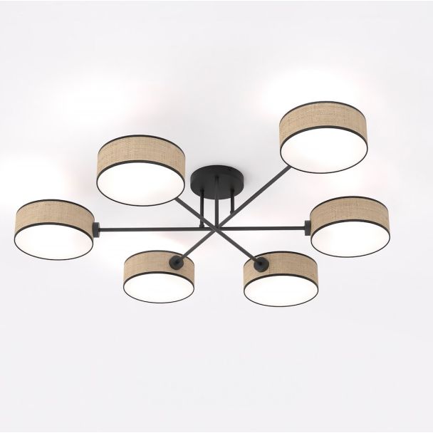 EMIBIG 1571/6 MAGA 6 RATTAN Lampa sufitowa