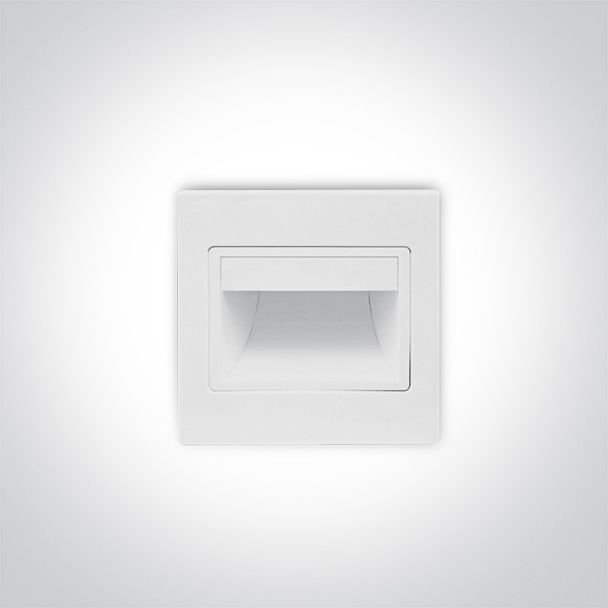 ONE LIGHT 68007/W/W Frixa biały wpust ścienny LED 3000K 1,5W