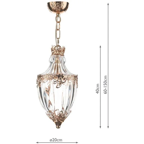 DAR OTT0135 OTTOMAN 1LT PENDANT FRENCH GOLD
