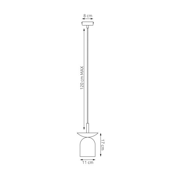 EMIBIG 1612/1 EGO 1 BL MOKKA Lampa wisząca