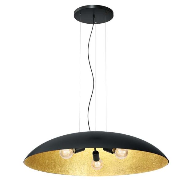 LUMINEX 1633 żyrandol Compo flat (dia 1000) black/gold 1