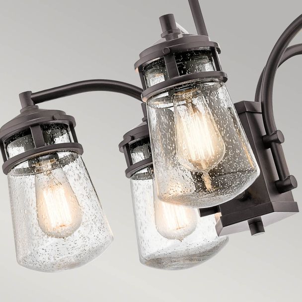 ELSTEAD Lyndon KL-LYNDON-5P-AZ 5 Light Outdoor Chandelier - Architectural Bronze