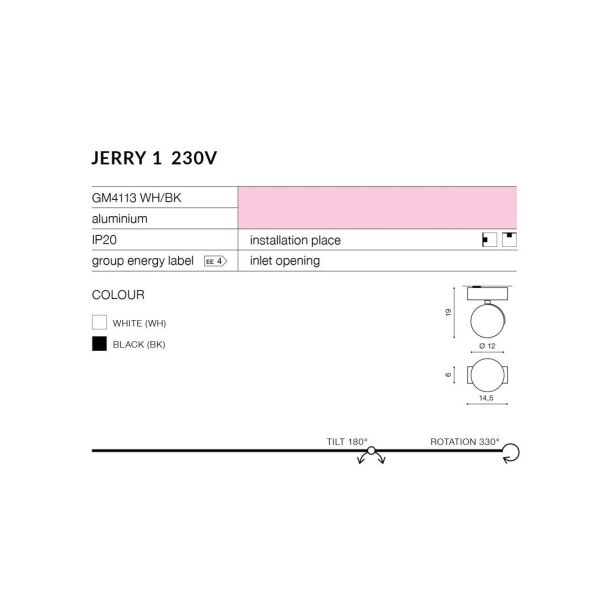 AZZARDO AZ1366 Jerry 1 230v (white)