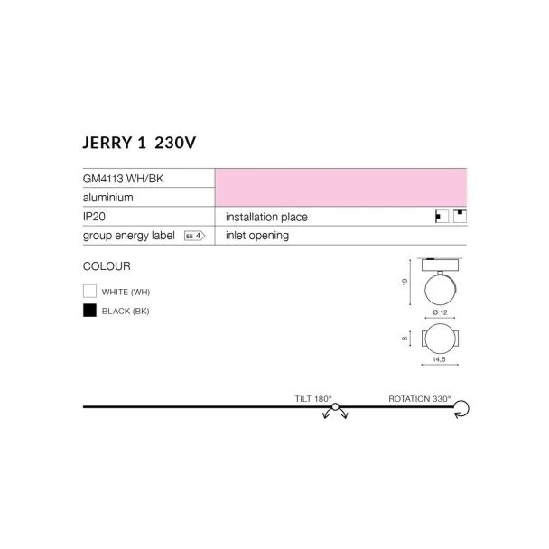 AZZARDO AZ1366 Jerry 1 230v (white)