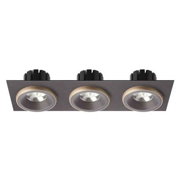 RENDL R13262 SHARM SQ III wpuszczana brązowa/perłowo-złota 230V LED 3x10W 24° 3000K