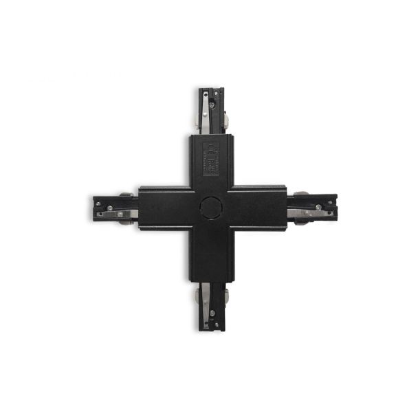 AZZARDO AZ4280 TRACK 3LINE X CONNECTOR BK TECHNICAL TRACK BLACK łącznik 3-fazowy