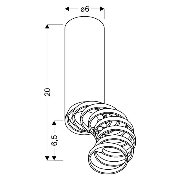 CANDELLUX 2282732 LAMPA SUFITOWA TUBA 1X50W GU10 6/20 CZARNY