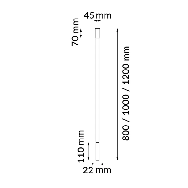 ANTIGO Plafon alha N – Czarny (1000 mm) 9230