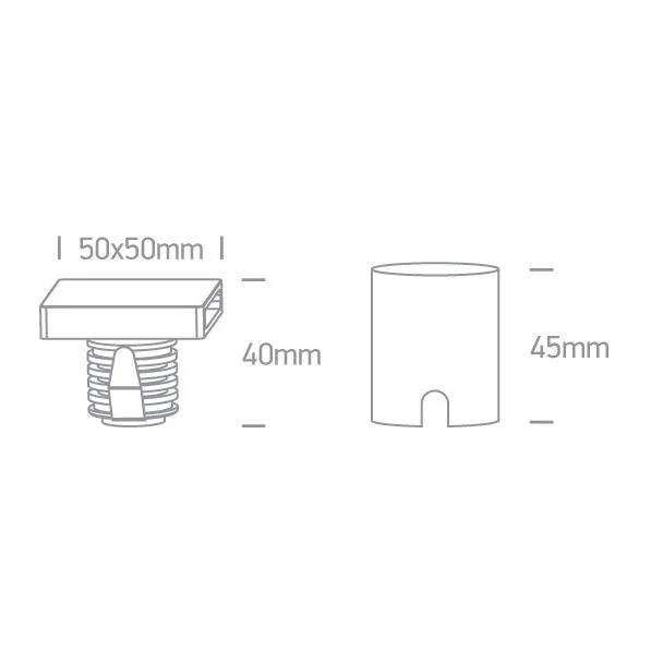ONE LIGHT 68074A/B/W Stavri czarny wpust ścienny LED 3000K 2W 700mA IP65