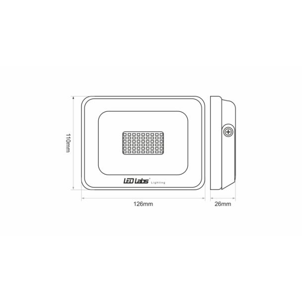 LED LABS 17-0000-08 Naświetlacz LED DRAGO 20W NW IP65 SLIM