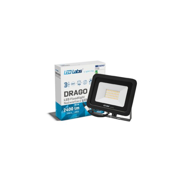 LED LABS 17-0000-09 Naświetlacz LED DRAGO 30W NW IP65 SLIM