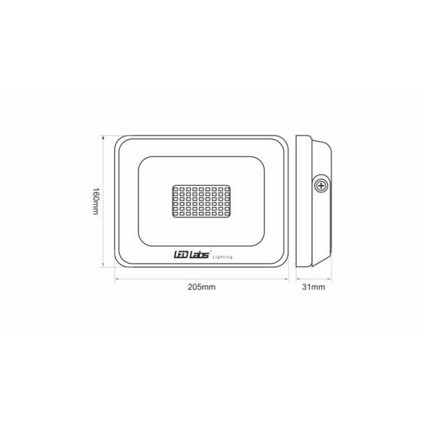 LED LABS 17-0000-10 Naświetlacz LED DRAGO 50W NW IP65 SLIM