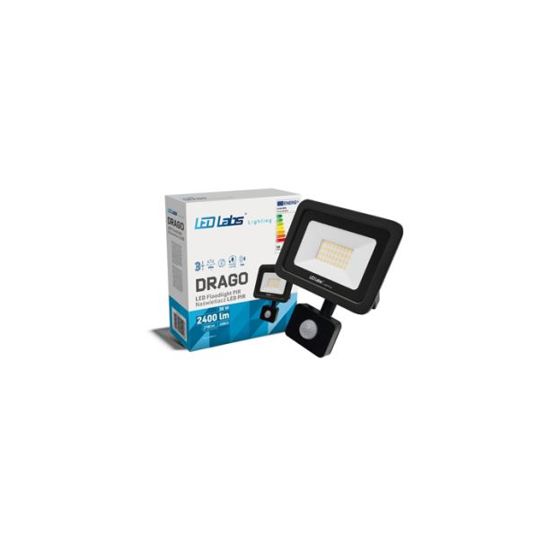 LED LABS 17-0000-12 Naświetlacz LED DRAGO 30W NW IP44 SLIM PIR
