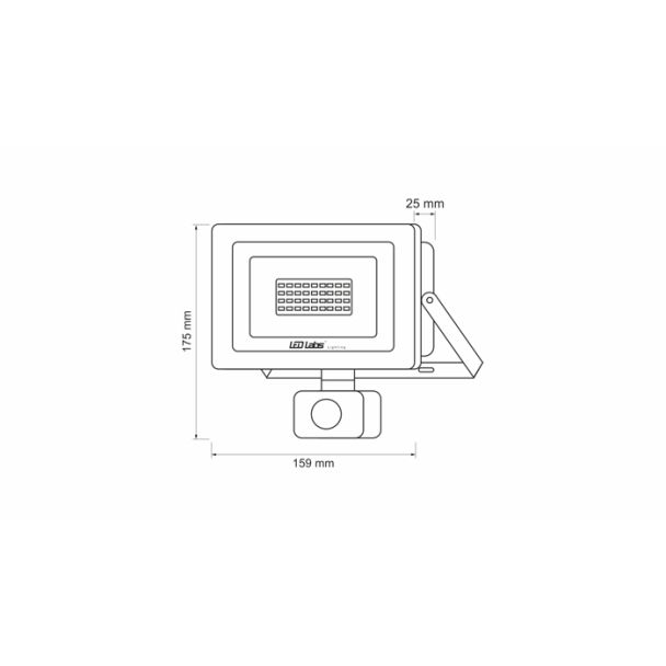 LED LABS 17-0000-12 Naświetlacz LED DRAGO 30W NW IP44 SLIM PIR
