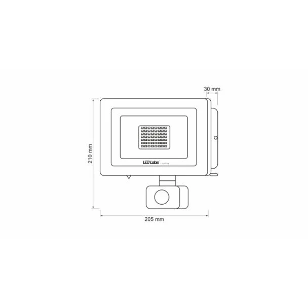 LED LABS 17-0000-13 Naświetlacz LED DRAGO 50W NW IP44 SLIM PIR