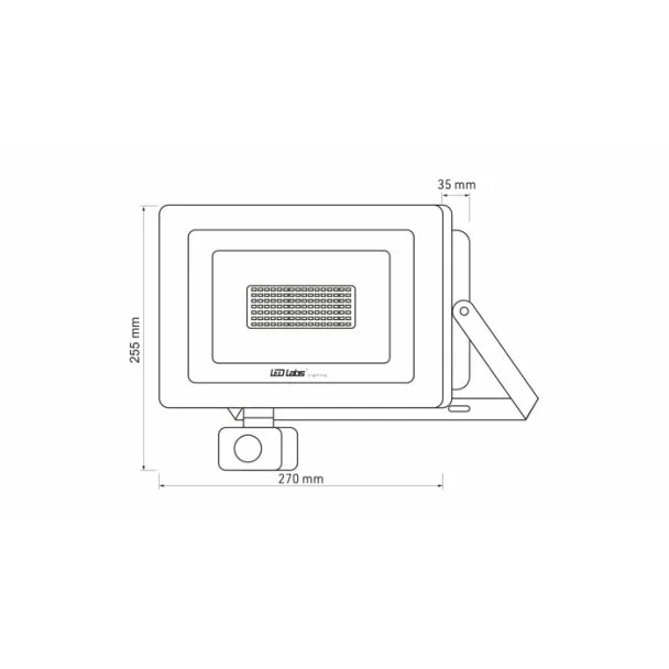 LED LABS 17-0000-14 Naświetlacz LED DRAGO 100W NW IP44 SLIM PIR