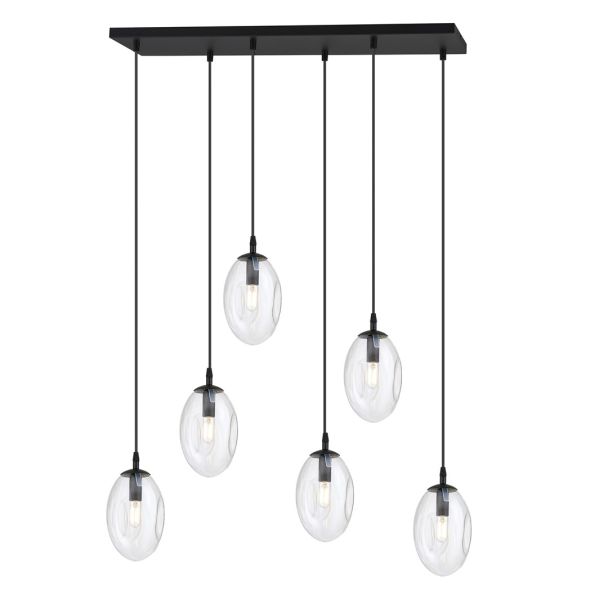 EMIBIG 1265/6 LAMPA SUFITOWA ASTRAL 6 BL TRANSPARENT