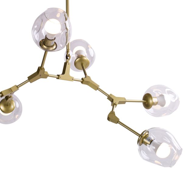 Step into Design ST-1232-6 GOLD transparent Lampa wisząca MODERN ORCHID-6 złoto transparentna 130 cm