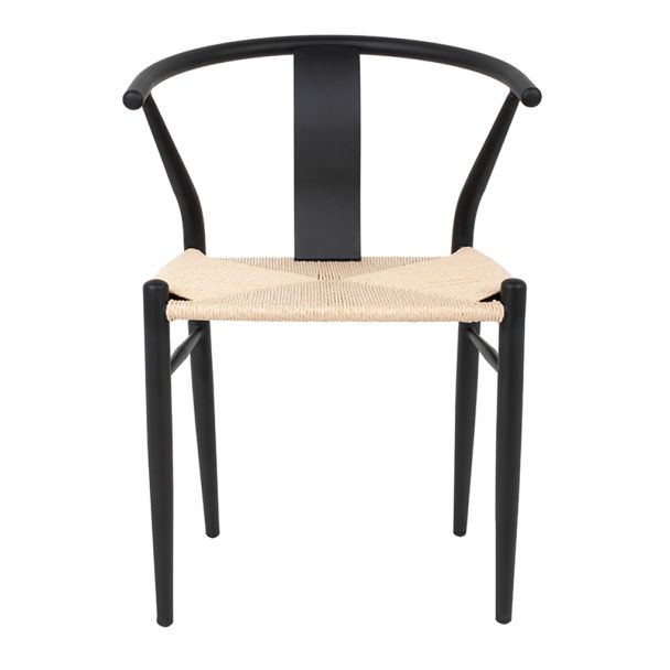 KING HOME KH1201100122 Krzesło WISHBONE METAL naturalne