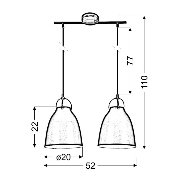 CANDELLUX 32-35813 PENSILVANIA 20 2X60W E27 BIAŁY